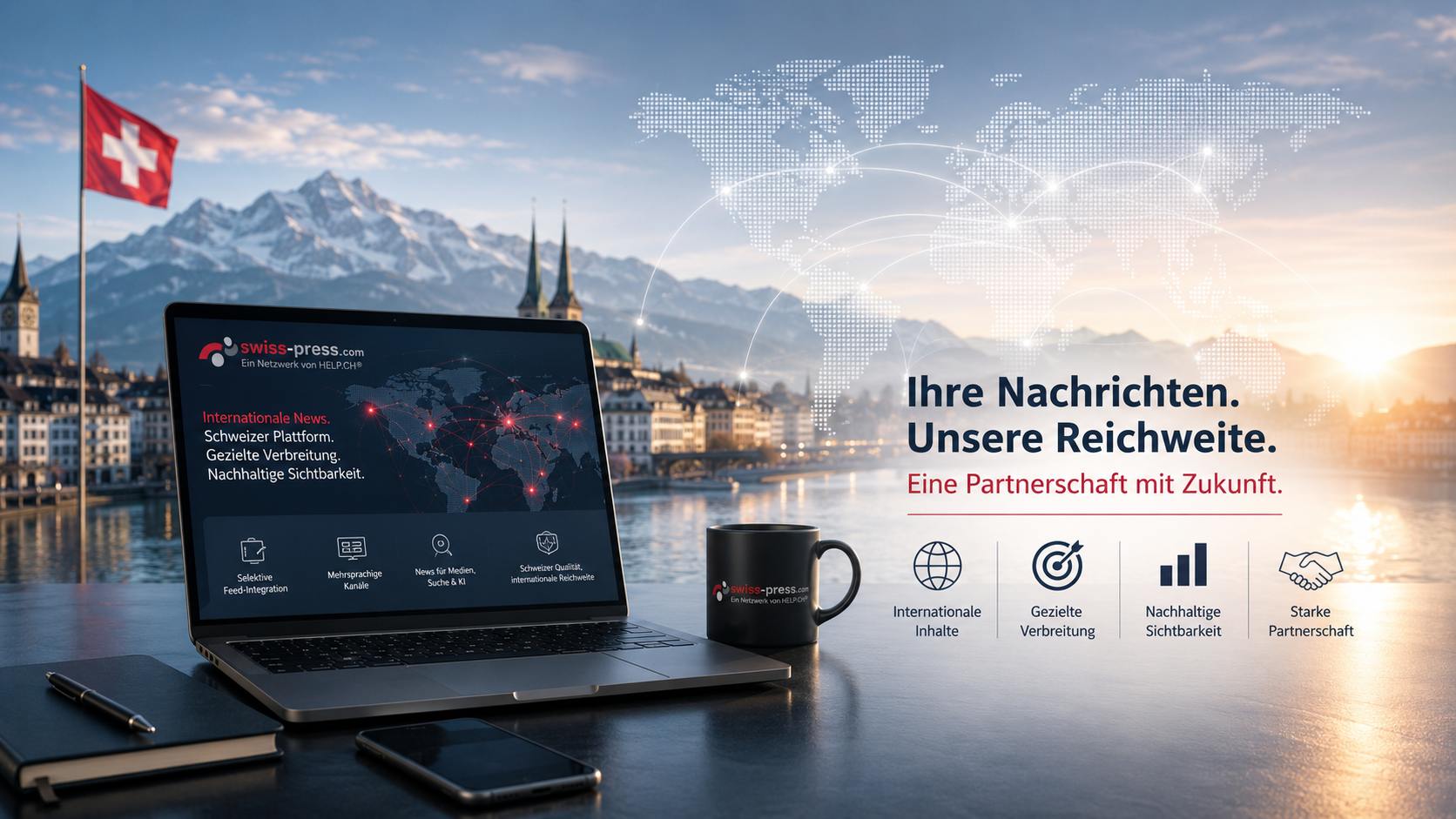 Internationale Reichweite und nachhaltige Sichtbarkeit mit Swiss-Press.com